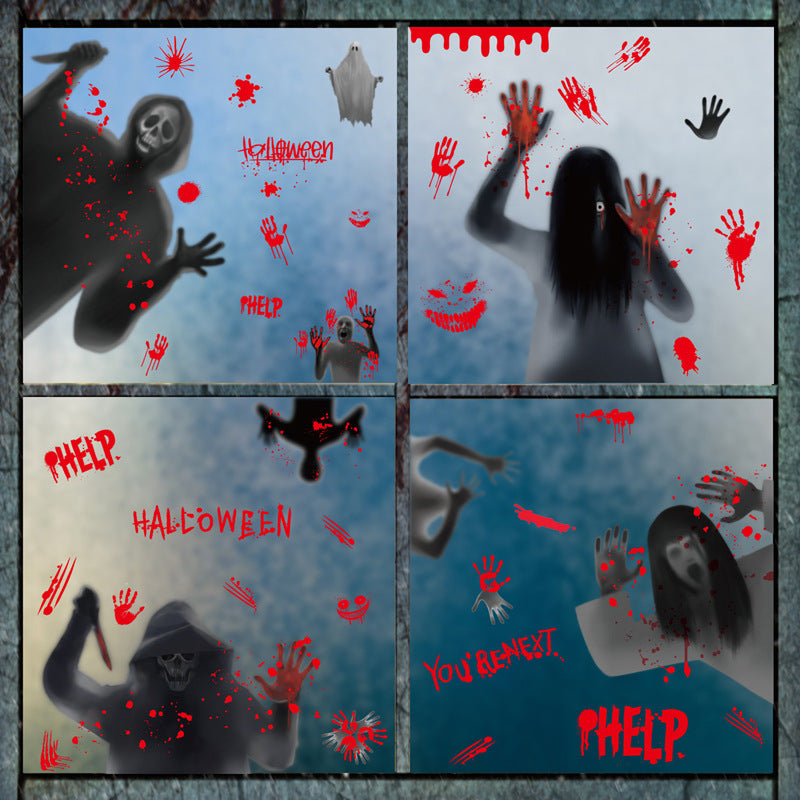 Female Ghost & Skull Window Clings – 6-Piece Set – view 3