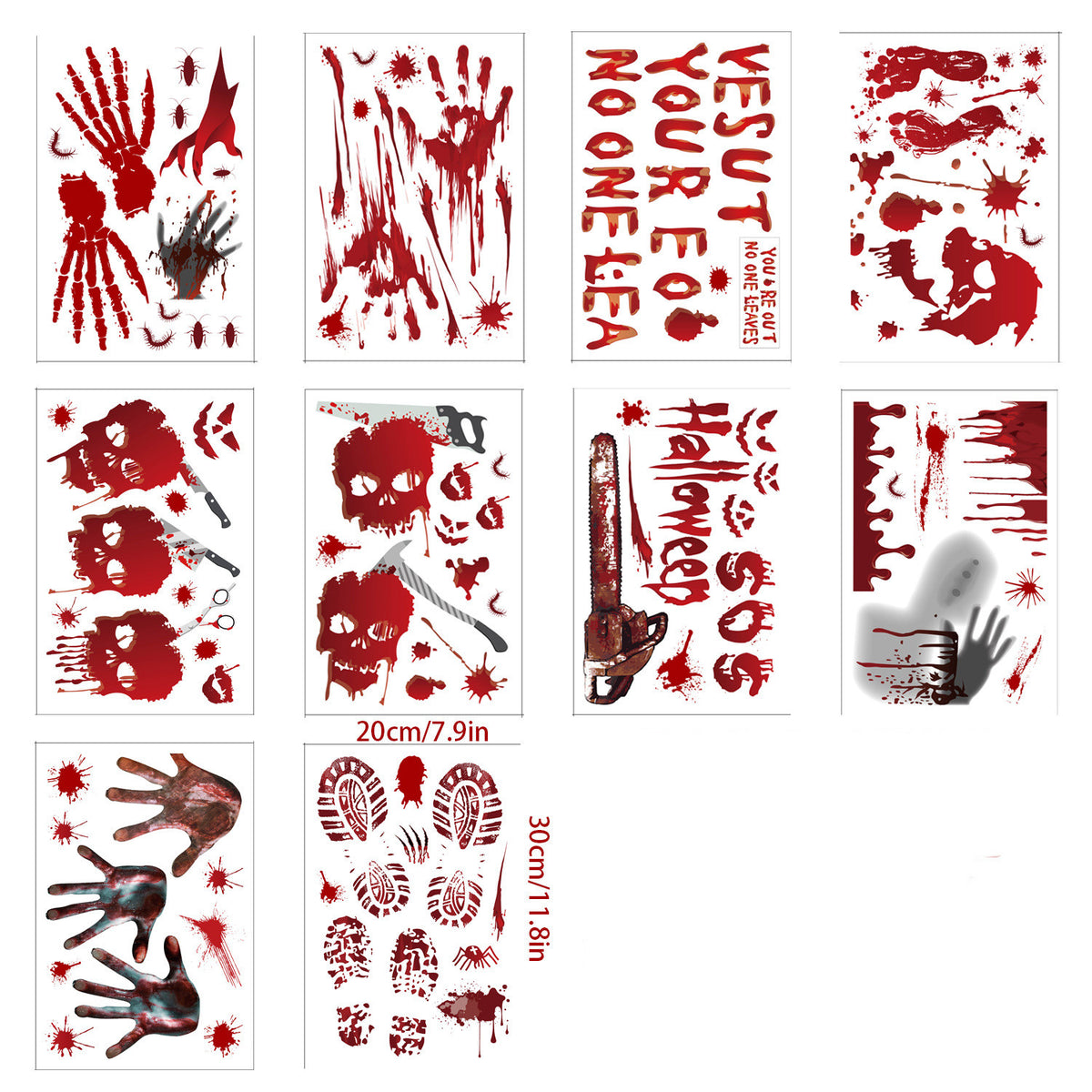 Halloween Static Window Cling Sets – 4 to 20 Pieces – view 2