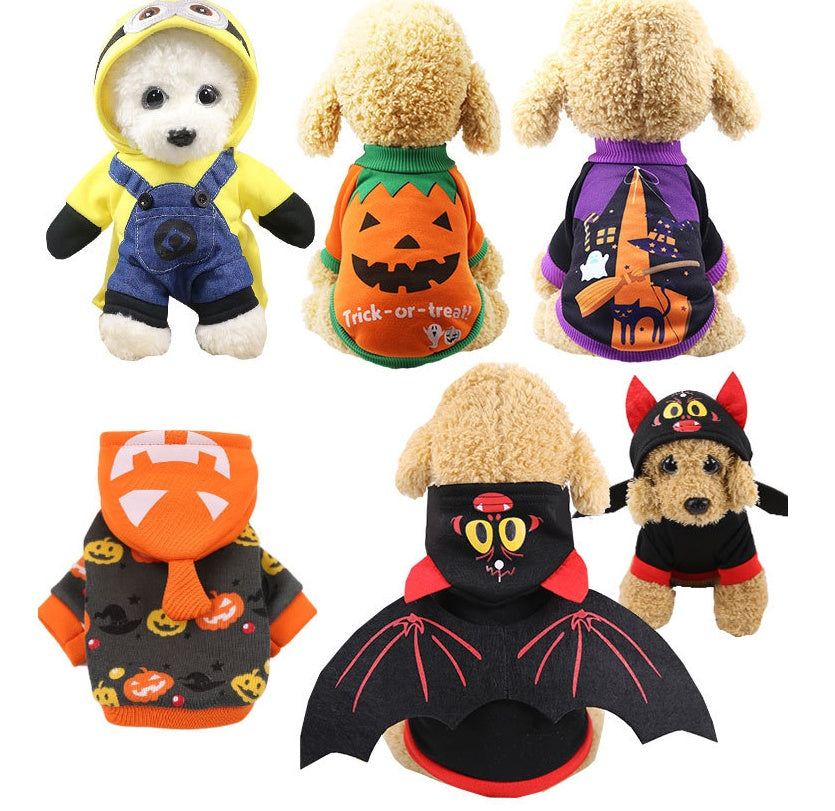 Pumpkin Hooded Pet Costume Coat – view 2