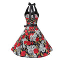 Retro Red Hepburn Dress