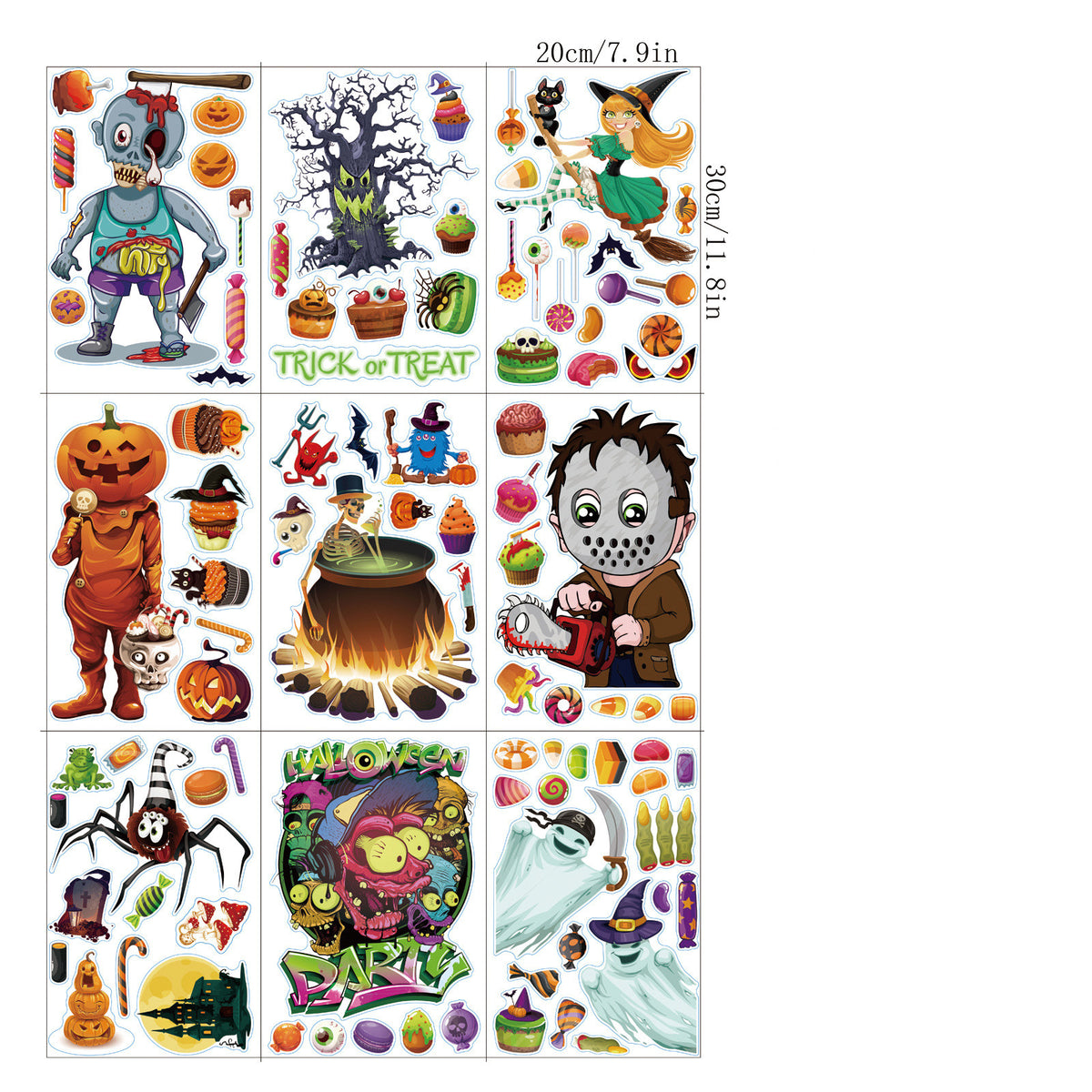 Halloween Static Window Cling Sets – 4 to 20 Pieces – view 12