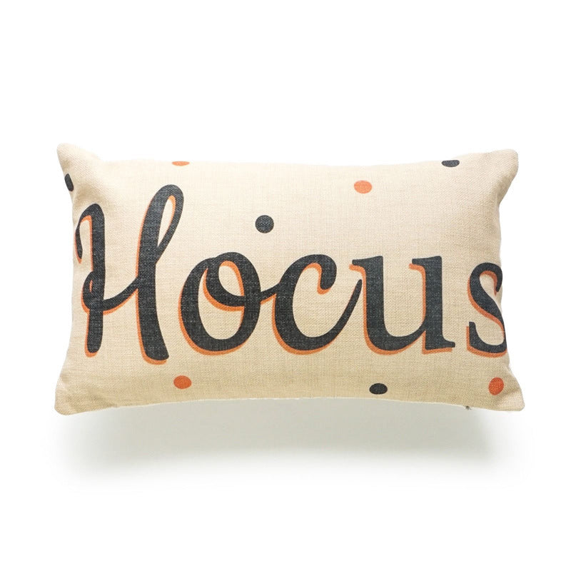 Halloween Linen Throw Pillow Cover – view 7