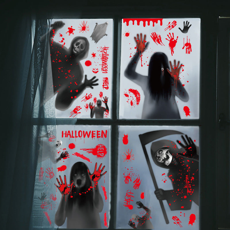 Female Ghost & Skull Window Clings – 6-Piece Set – view 5