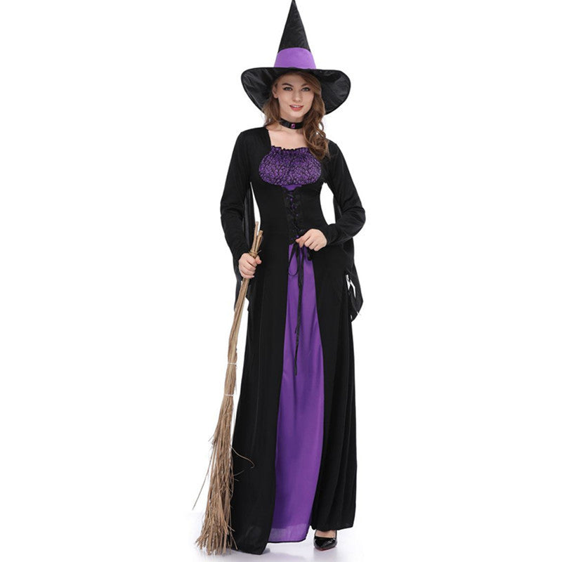 Black & Purple Witch Costume Dress – view 3