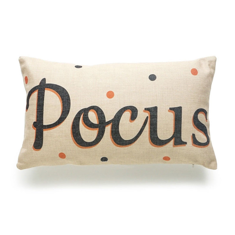 Halloween Linen Throw Pillow Cover – view 8