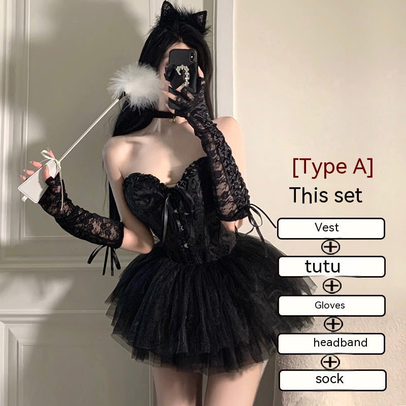 Women's Gothic Queen Costume Set – Black or White – view 5