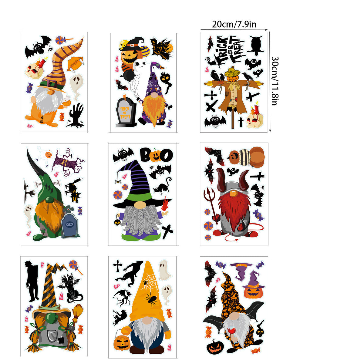 Halloween Static Window Cling Sets – 4 to 20 Pieces – view 13