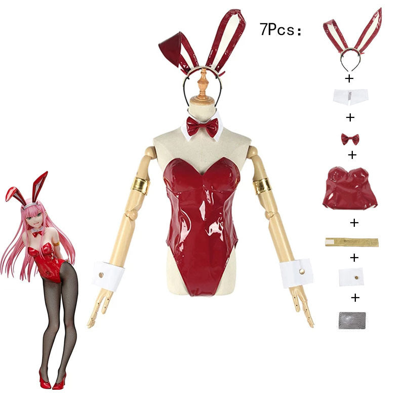 Women's Glossy Red Bodysuit Costume