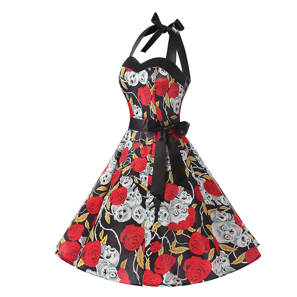 Retro Red Hepburn Dress – view 2