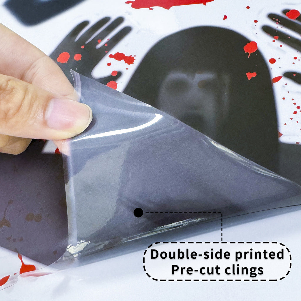 Female Ghost & Skull Window Clings – 6-Piece Set – view 4