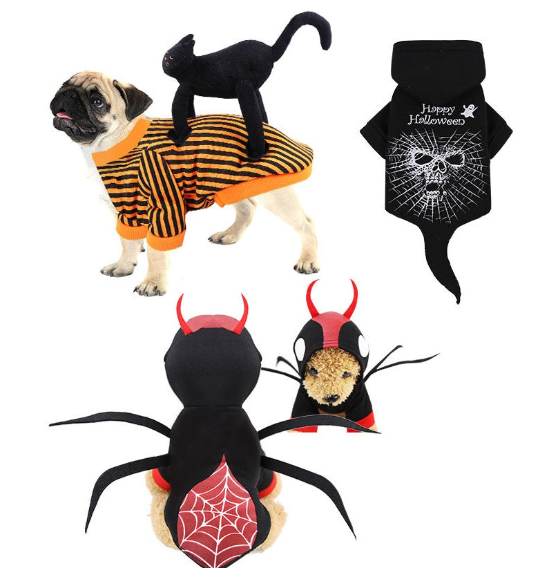 Pumpkin Hooded Pet Costume Coat – view 3