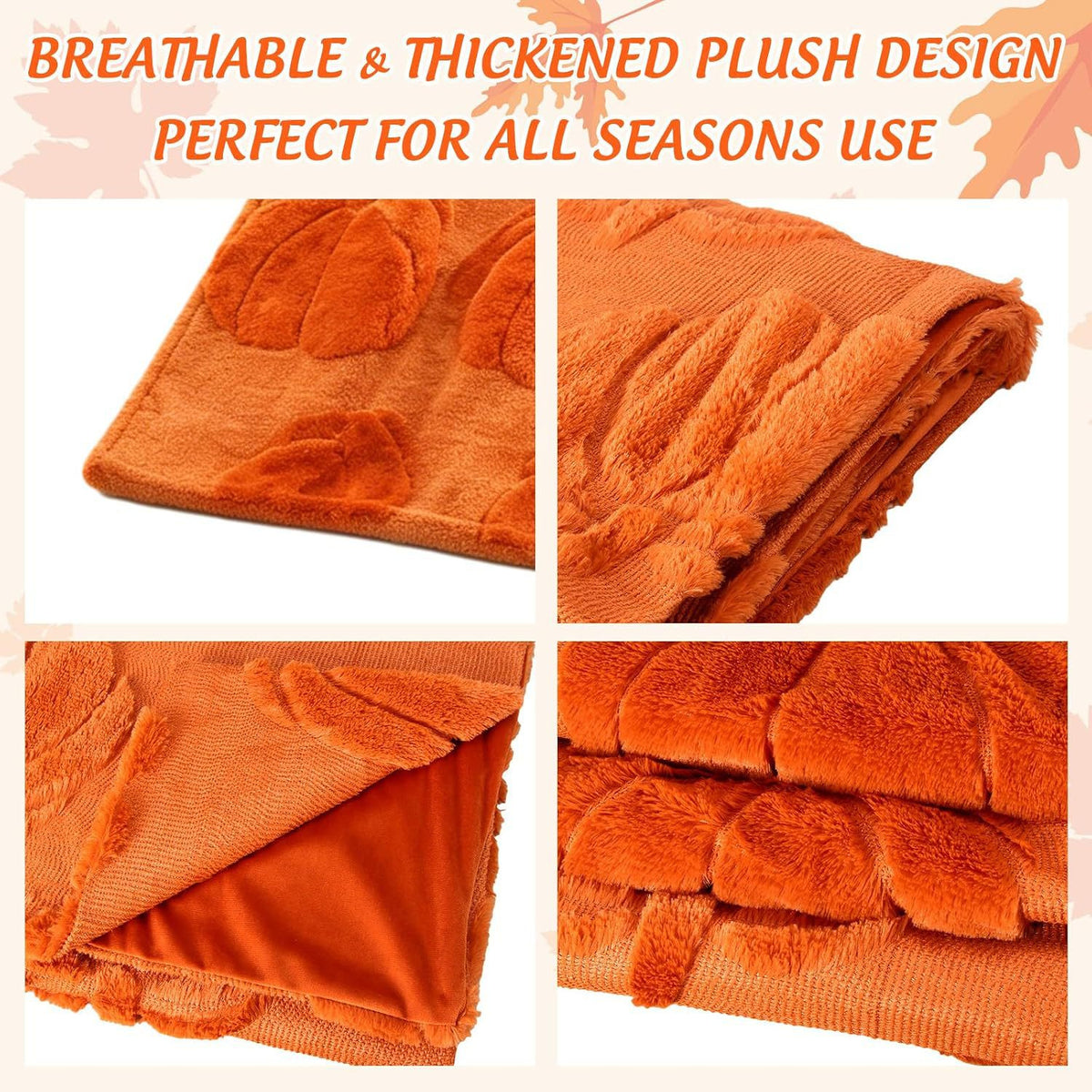 Pumpkin & Ghost Halloween Flannel Blanket – view 2