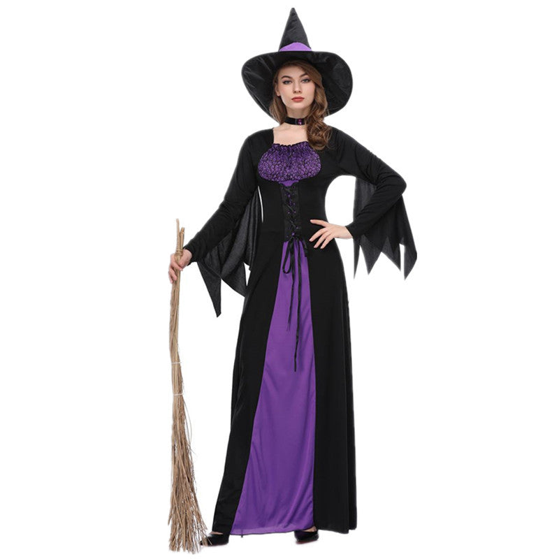 Black & Purple Witch Costume Dress – view 2
