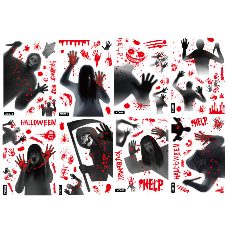 Female Ghost & Skull Window Clings – 6-Piece Set – view 6