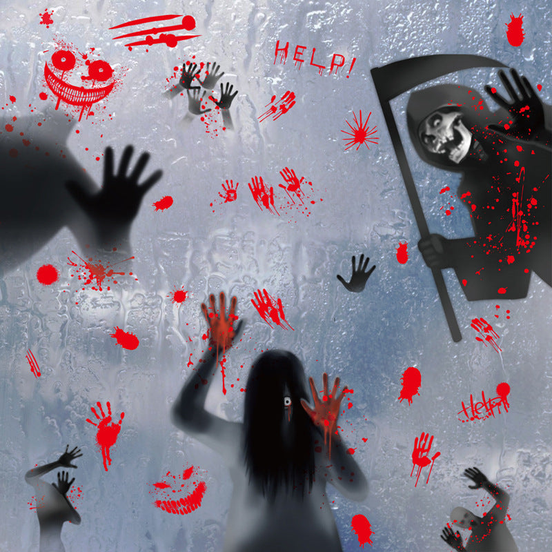 Female Ghost & Skull Window Clings – 6-Piece Set – view 2
