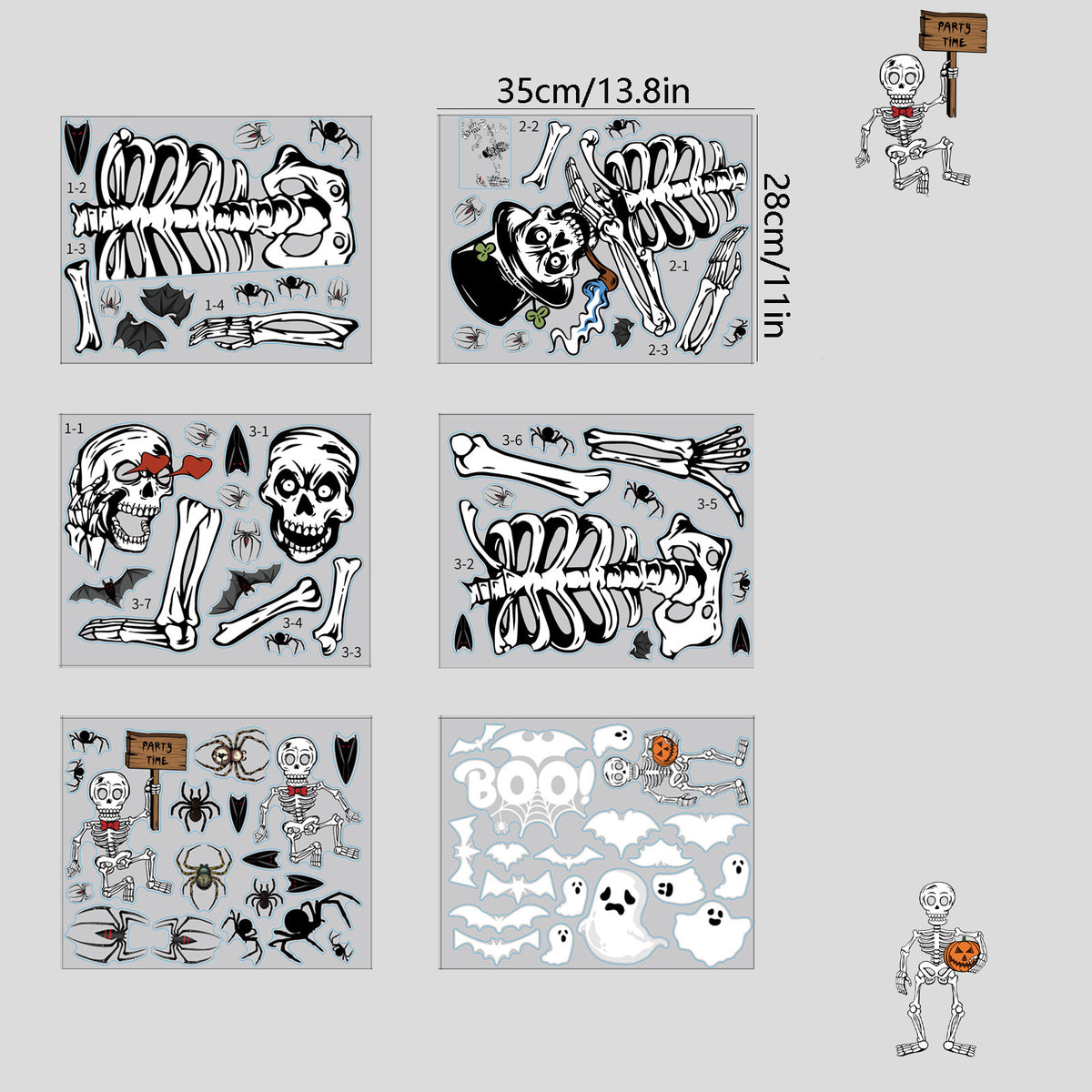 Halloween Static Window Cling Sets – 4 to 20 Pieces – view 7