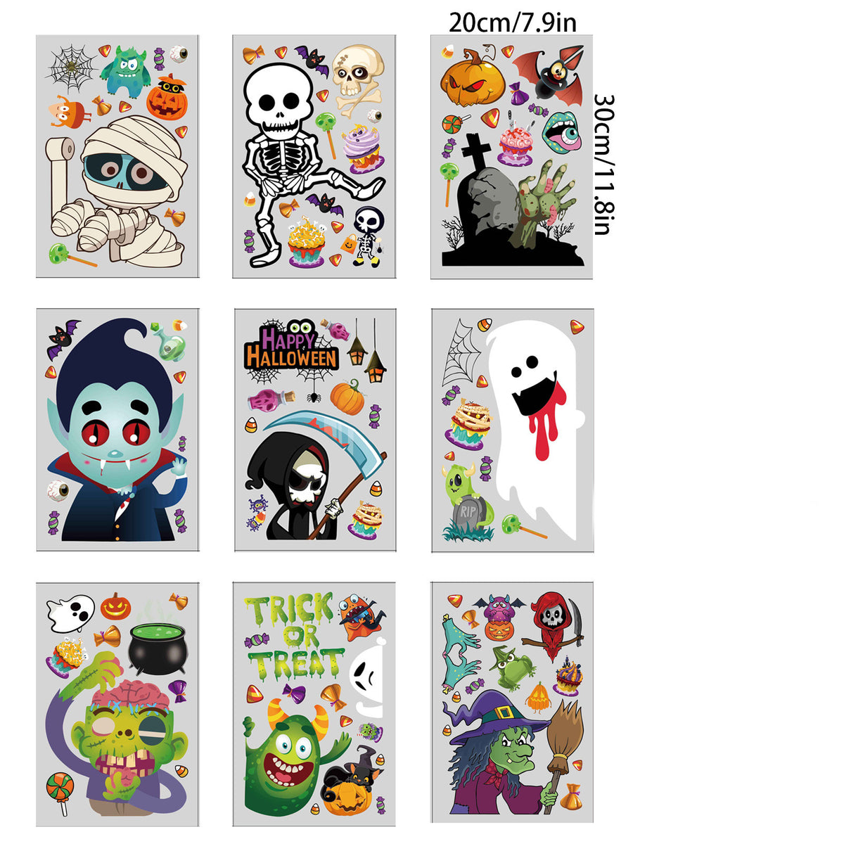 Halloween Static Window Cling Sets – 4 to 20 Pieces – view 14