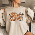 Halloween Cartoon Print Pullover – Khaki