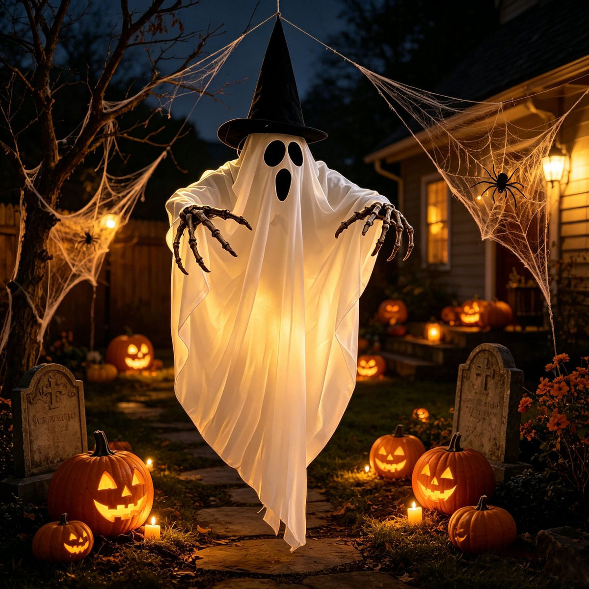 Glowing Hanging Witch Hat Decoration