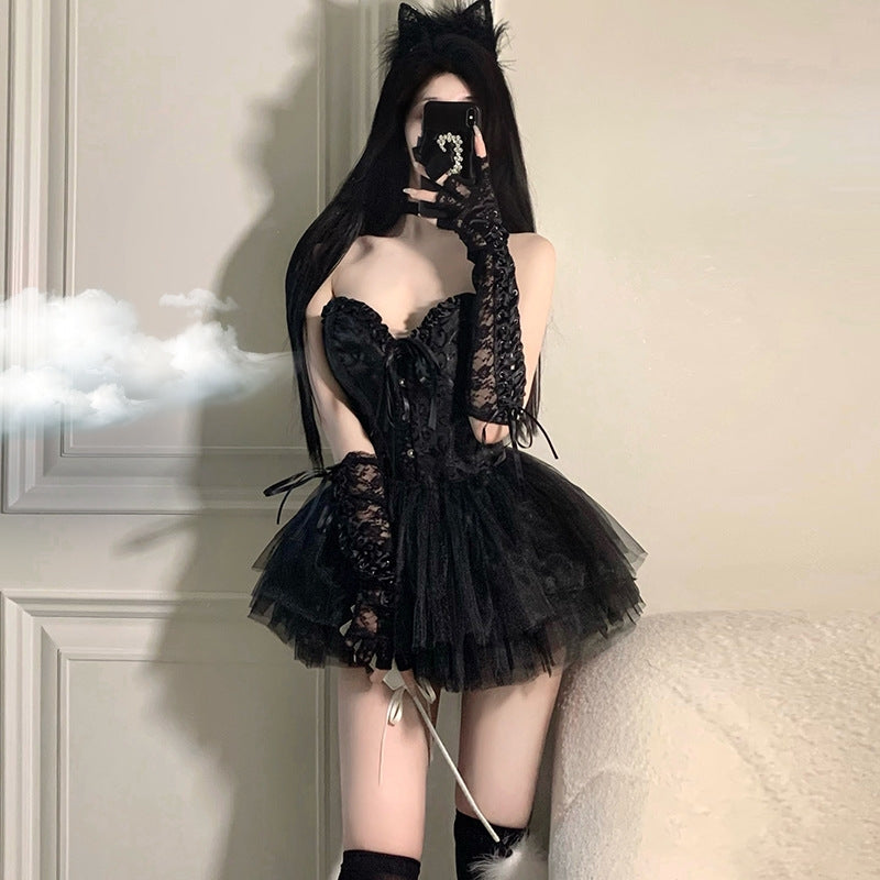 Women's Gothic Queen Costume Set – Black or White